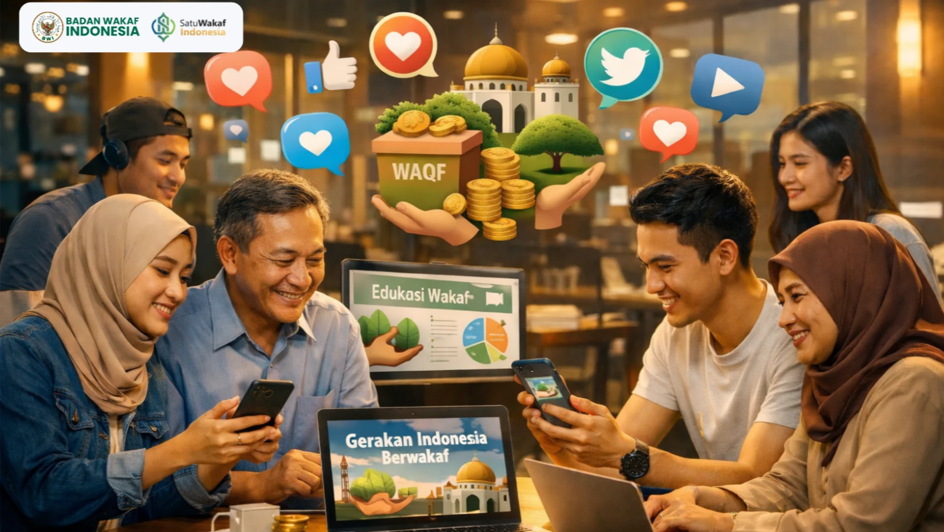Interaksi Antar Kelompok Generasi: Media Sosial Sebagai Jembatan Gerakan Wakaf